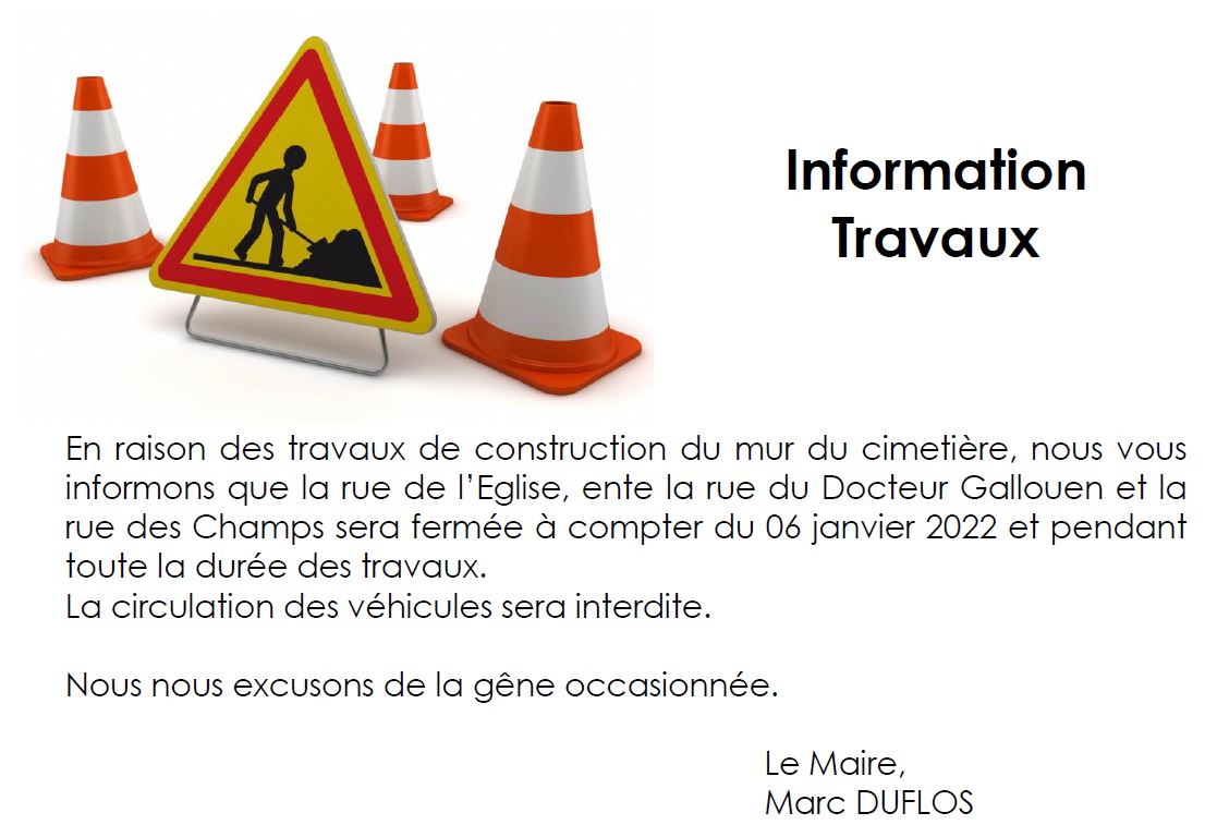 Travaux rue de l'église